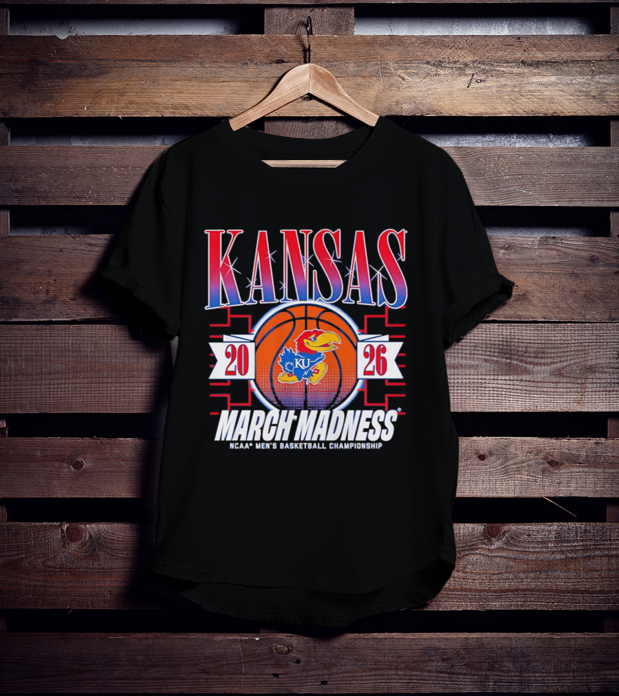 Kansas Jayhawks 2026 NCAA Men's Basketball Championship March Madness T-Shirt