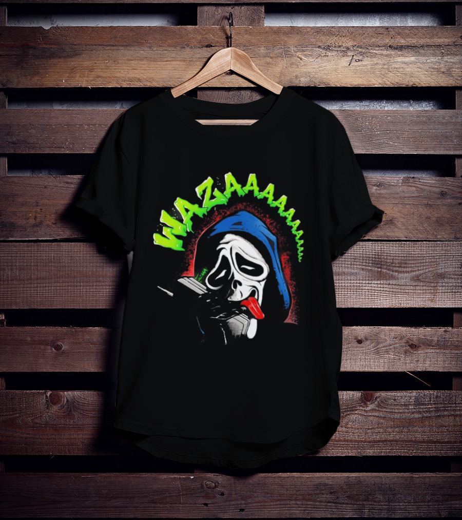 Scary Movie Ghostface Wazaaa Scream Mask Colorful Expression T-Shirt