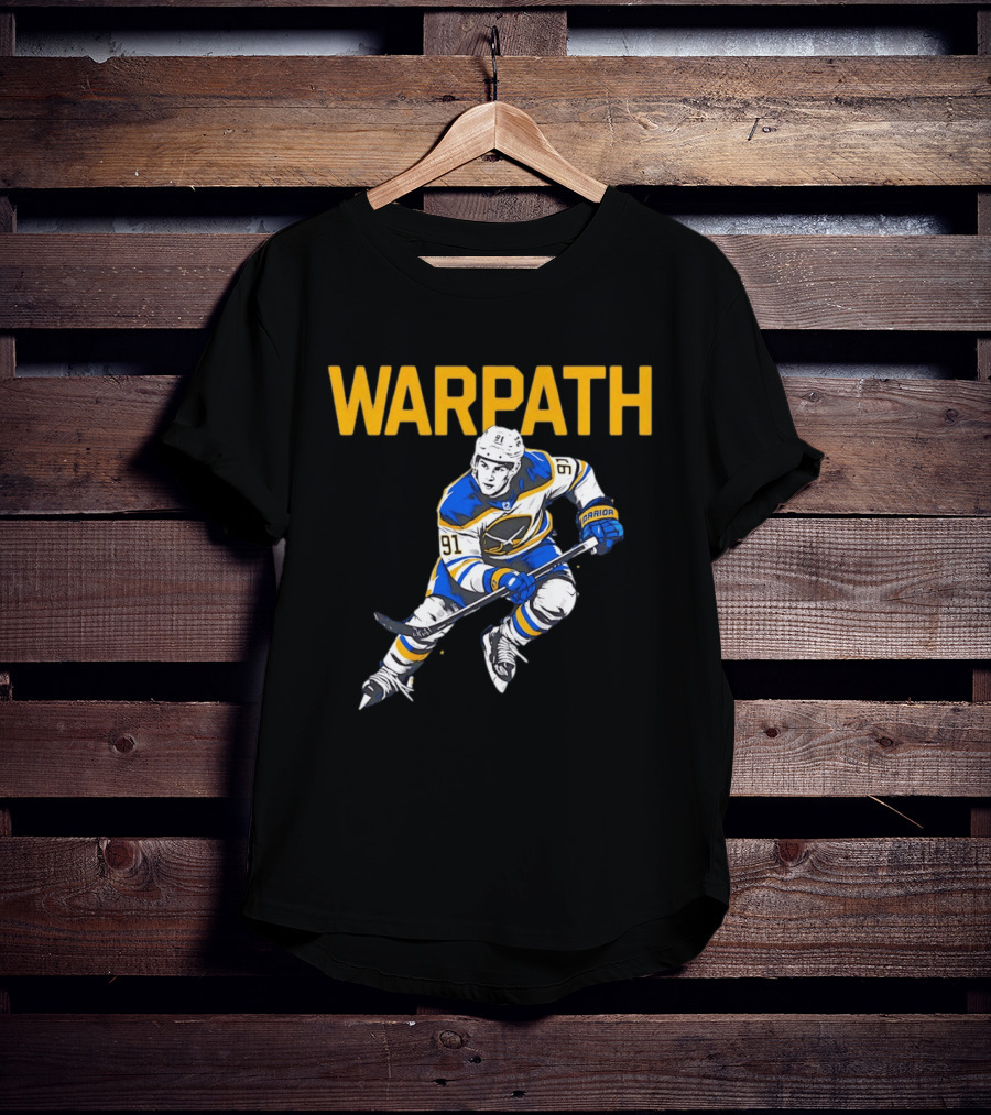 Warpath Josh Doan 91 Buffalo Sabres Hockey T-Shirt