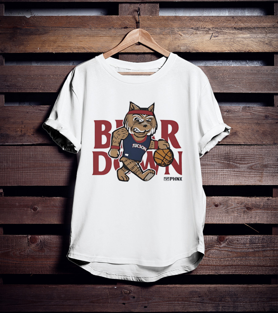 Arizona Wildcats Basketball Bear Down PHNX Tucson Jersey T-Shirt