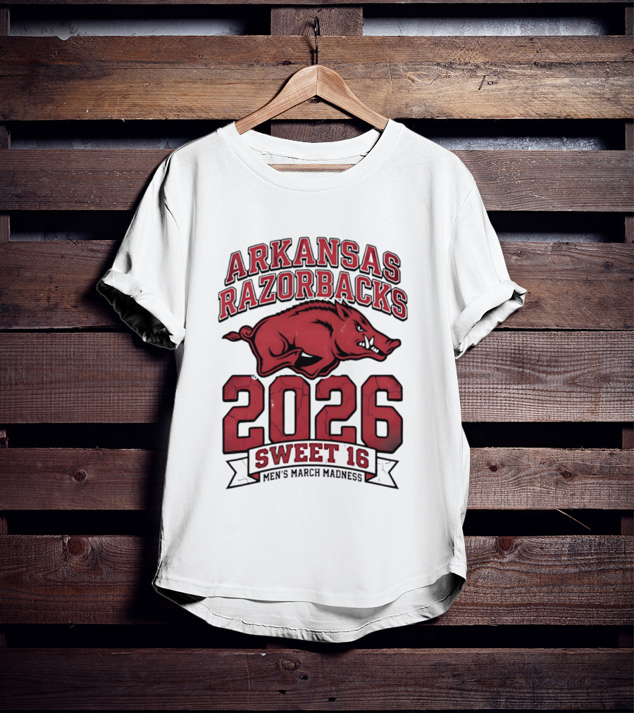Arkansas Razorbacks 2026 Sweet 16 Men's March Madness T-Shirt