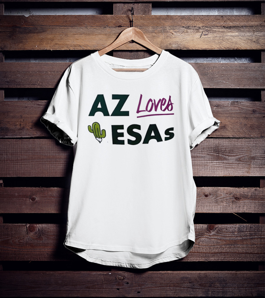 AZ Loves ESAs Cactus Heart T-Shirt