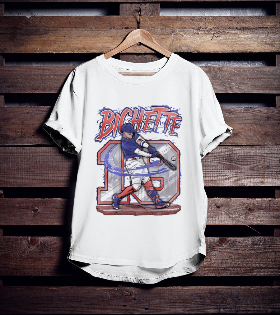 Bo Bichette 19 New York Mets Baseball 2026 City Skyline Blazing T-Shirt