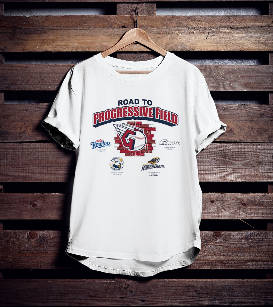Cleveland Guardians Road To Progressive Field Hornets Clippers 401 Hawks T-Shirt