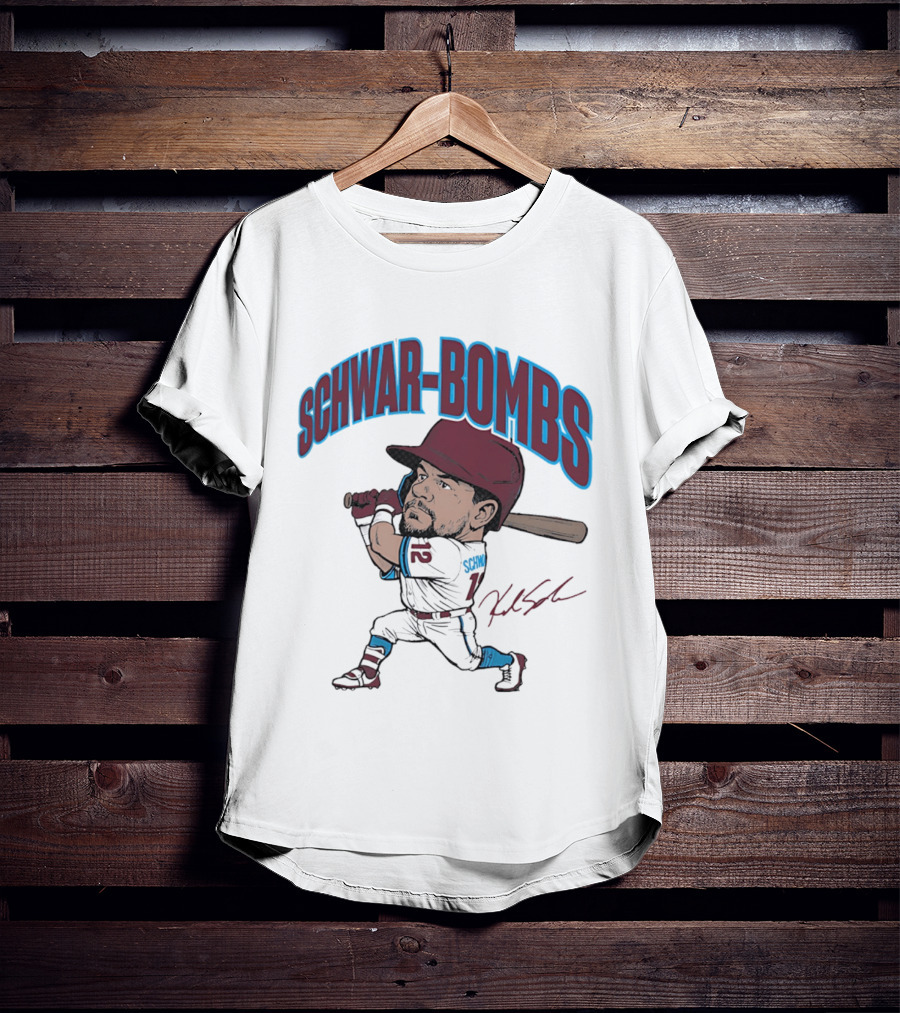 SchwarBombs Kyle Schwarber Philadelphia Phillies Caricature T-Shirt