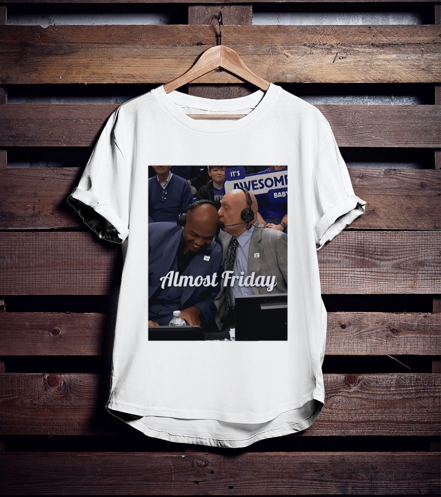 Dick Vitale Kissing Charles Barkley Almost Friday It's Awesome Baby T-Shirt