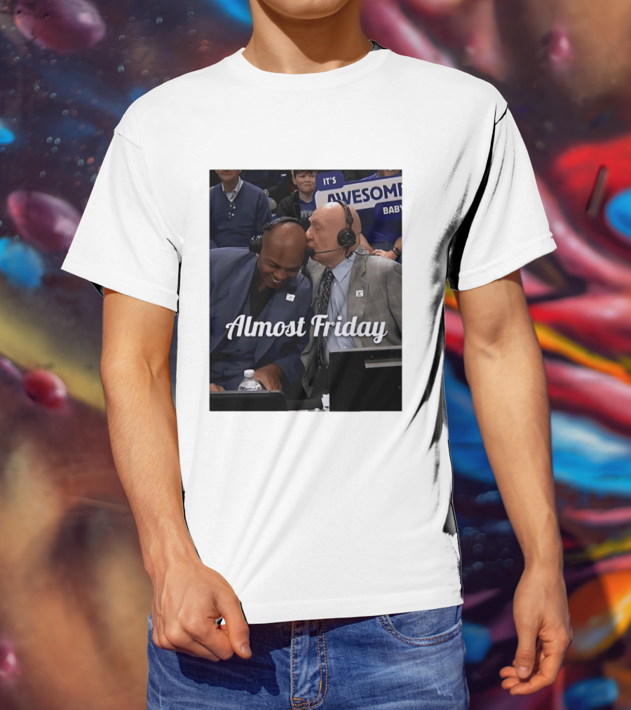 Dick Vitale Kissing Charles Barkley Almost Friday It's Awesome Baby T-Shirt