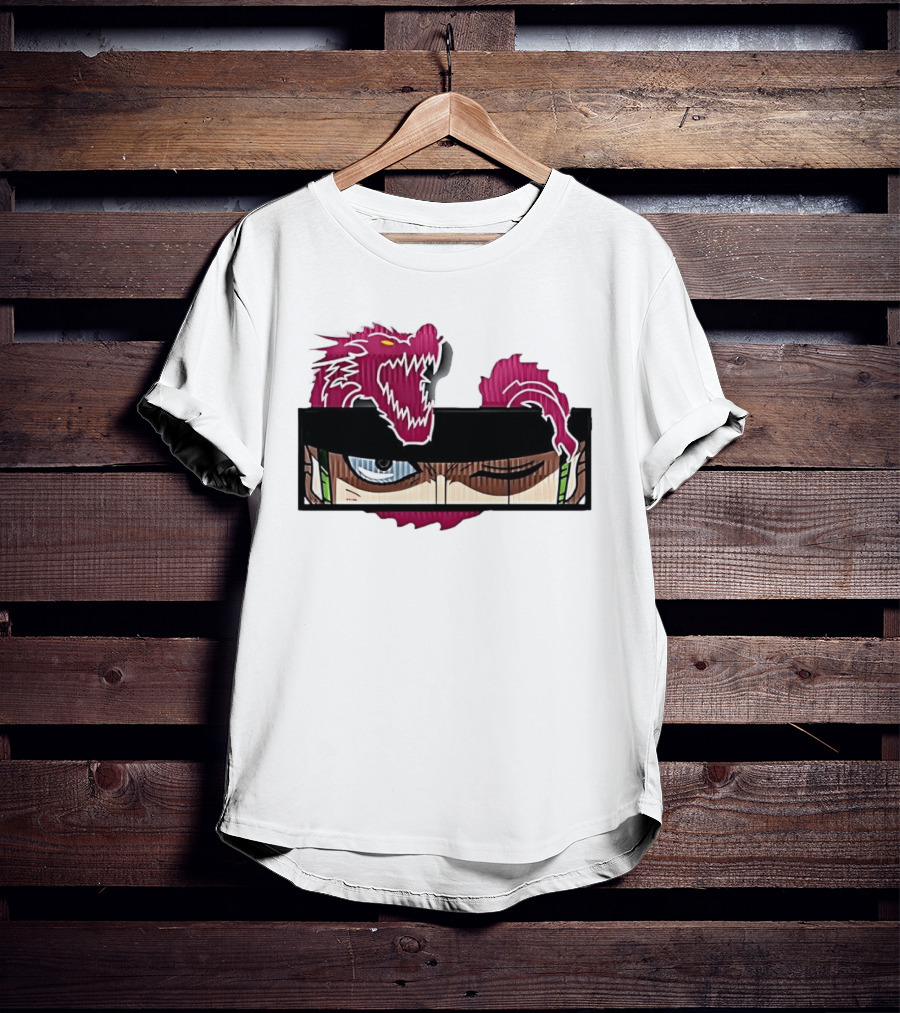 One Piece Roronoa Zoro Wano Purple Dragon Eyes Anime Manga T-Shirt