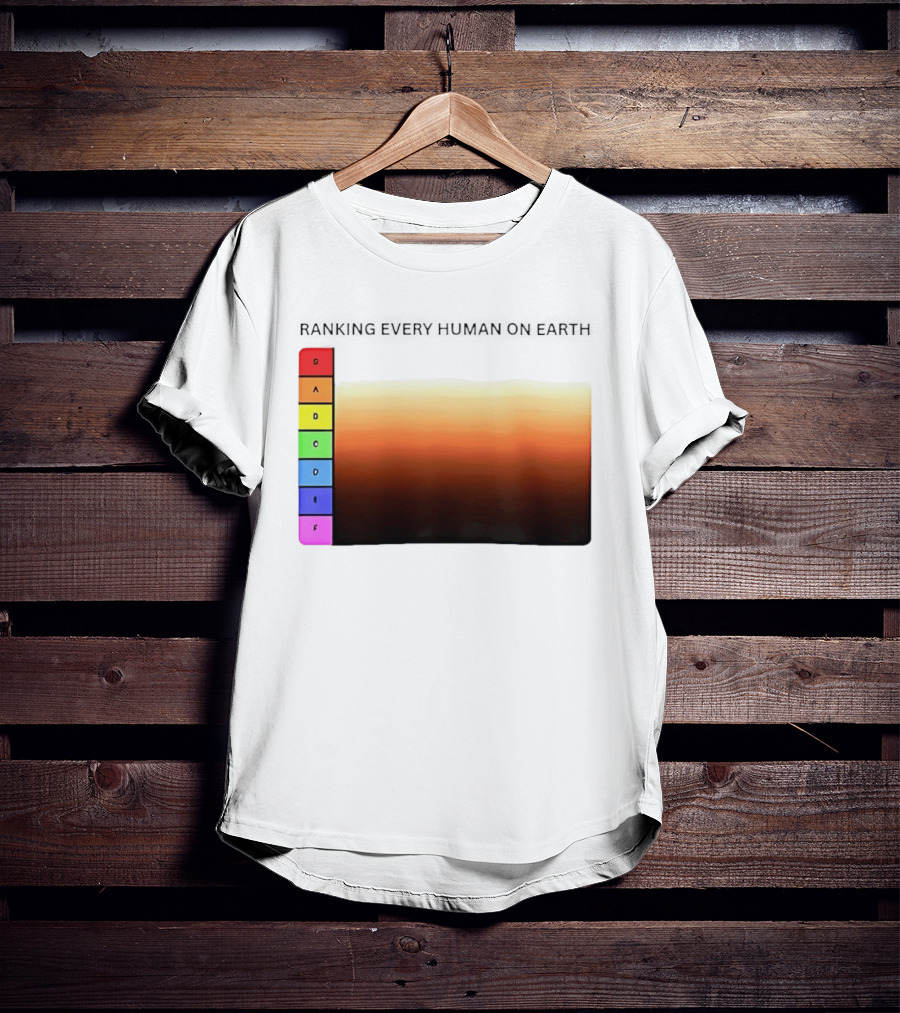 Ranking Every Human On Earth Tier List Gradient Chart T-Shirt