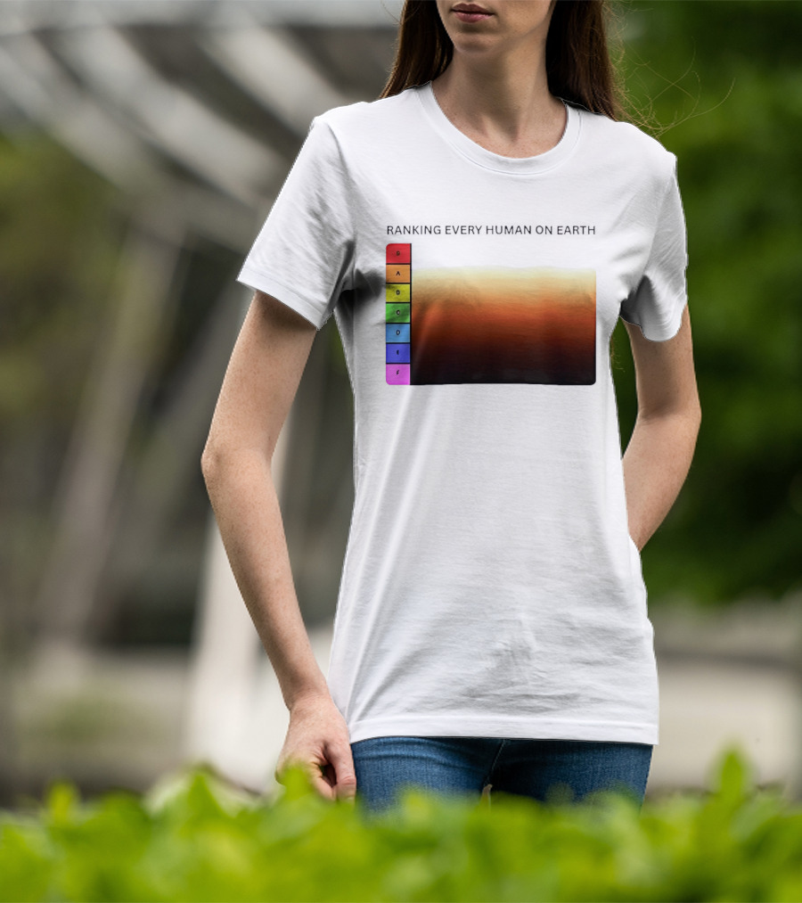 Ranking Every Human On Earth Tier List Gradient Chart T-Shirt
