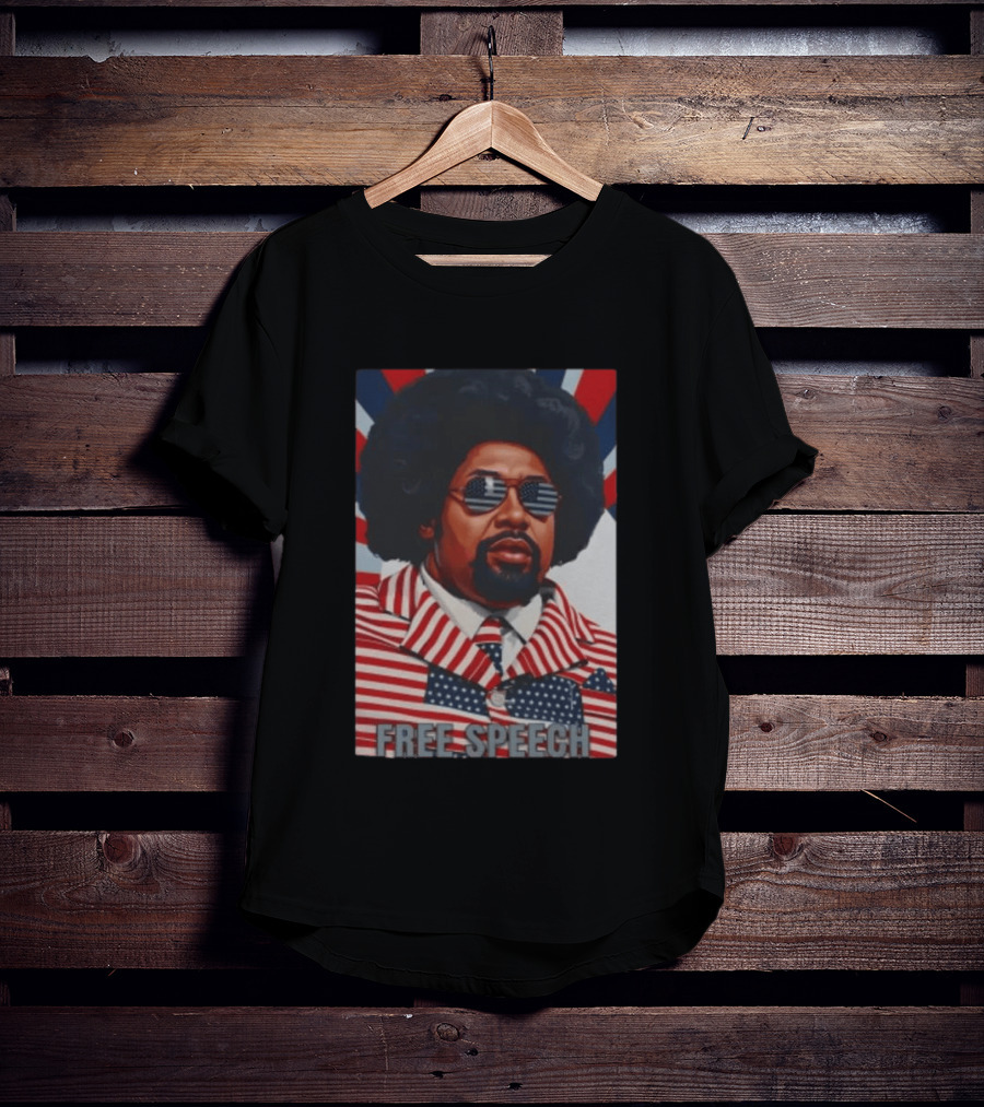 Aftoman Free Speech Patriotic Afro American Flag Suit T-Shirt