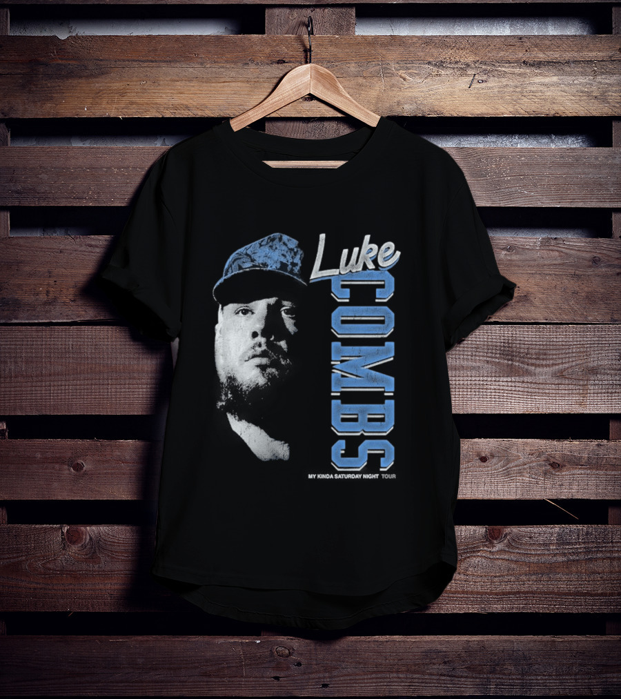 Luke Combs My Kinda Saturday Night Tour Hat And Bearded Face T-Shirt