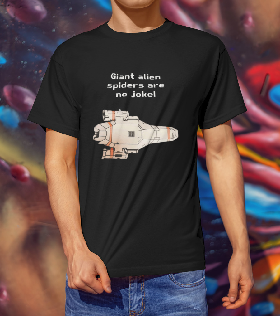 Giant Alien Spiders Are No Joke Spaceship T-Shirt