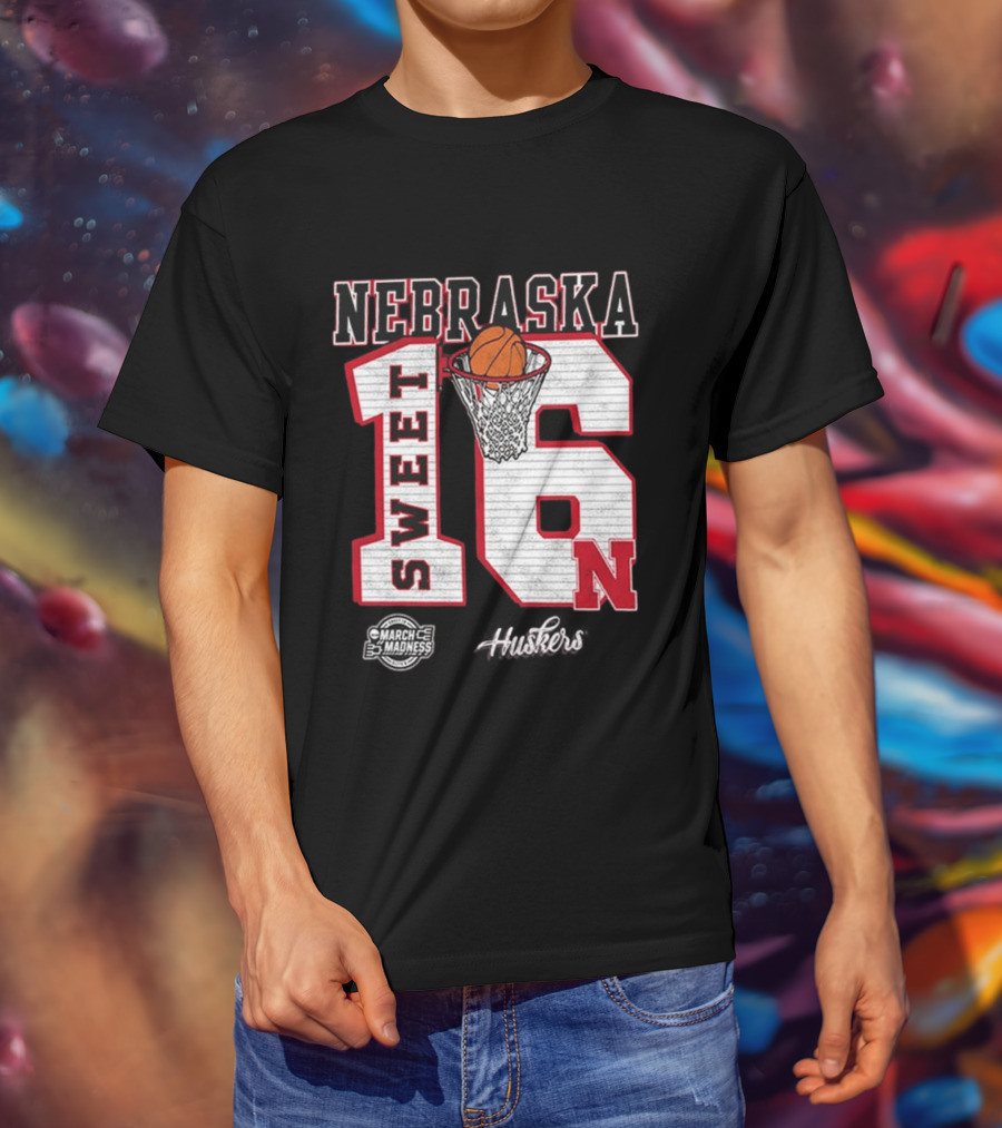 Nebraska Cornhuskers Basketball Sweet 16 March Madness 2026 T-Shirt
