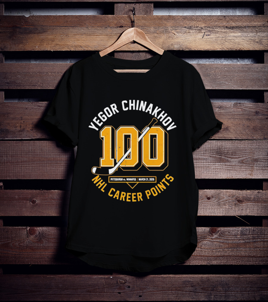 Yegor Chinakhov NHL Career 100 Points Achievement October 23, 2023 T-Shirt