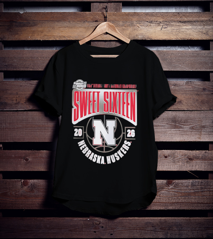 Nebraska Huskers 2026 NCAA Sweet Sixteen Basketball Tournament Championship T-Shirt