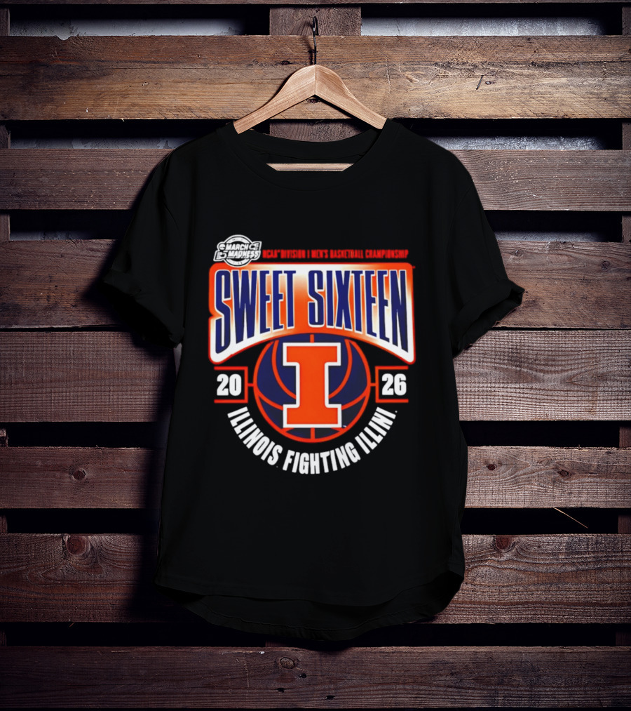 Illinois Fighting Illini Sweet Sixteen NCAA Men's Basketball 2026 T-Shirt