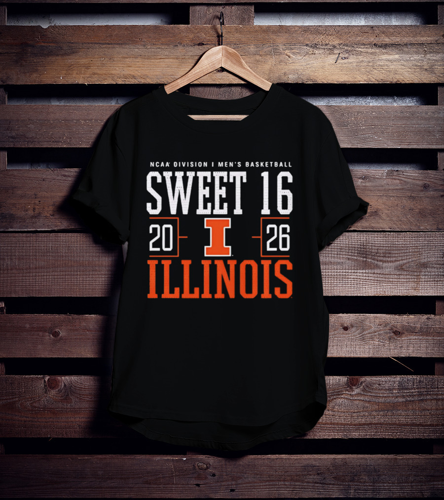 Illinois NCAA Division I Men's Basketball Sweet 16 2026 T-Shirt