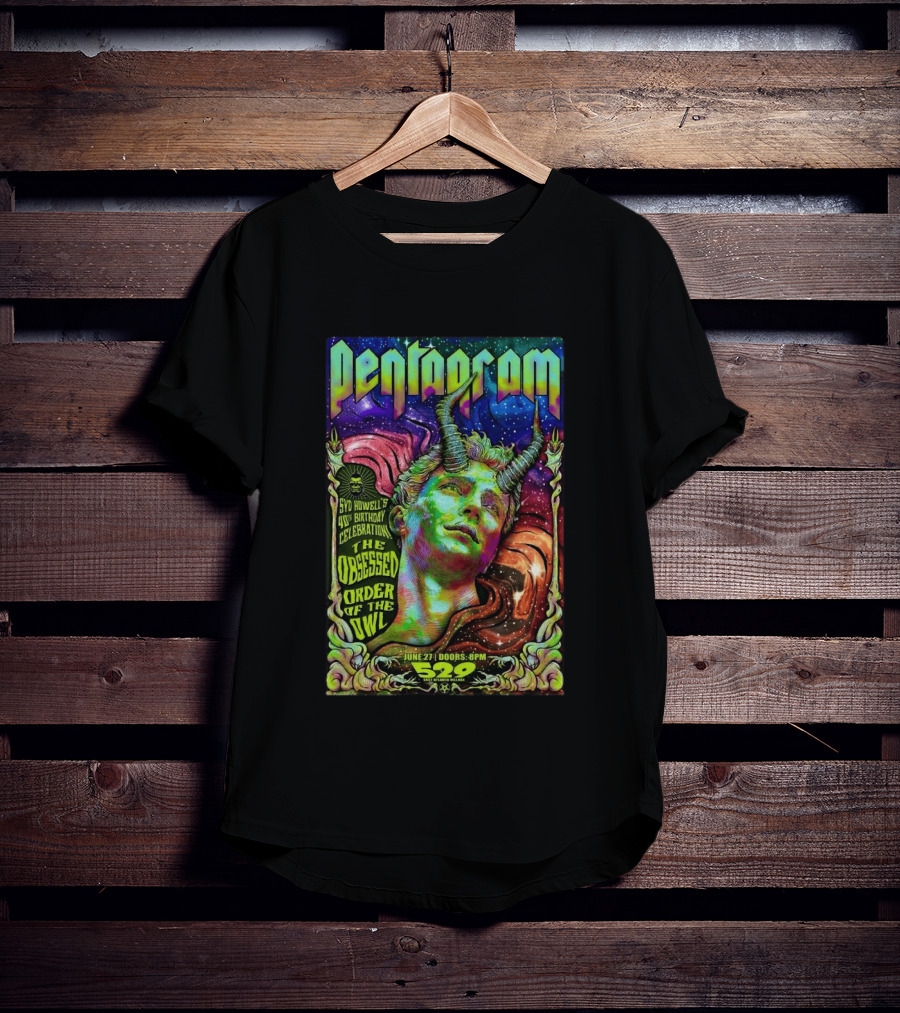 Pentagram Psychedelic Concert Atlanta GA June 27 2026 Featuring The Obsessed Order Of The Owl T-Shirt
