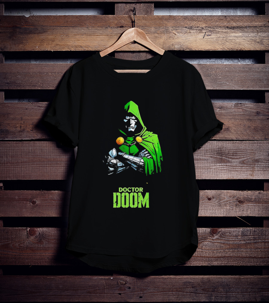 Doctor Doom Green Armor Crossed Arms Marvel T-Shirt