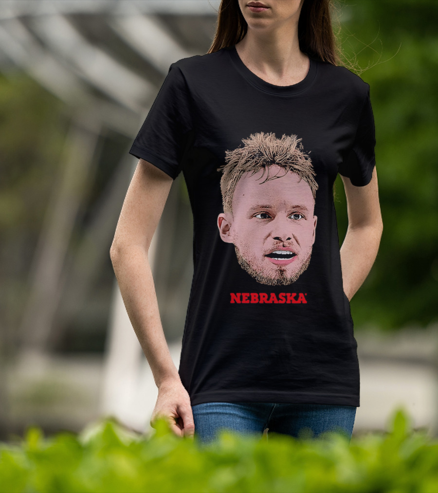 Rienk Mast Nebraska Cornhuskers Big Head Basketball Fan Favorite T-Shirt