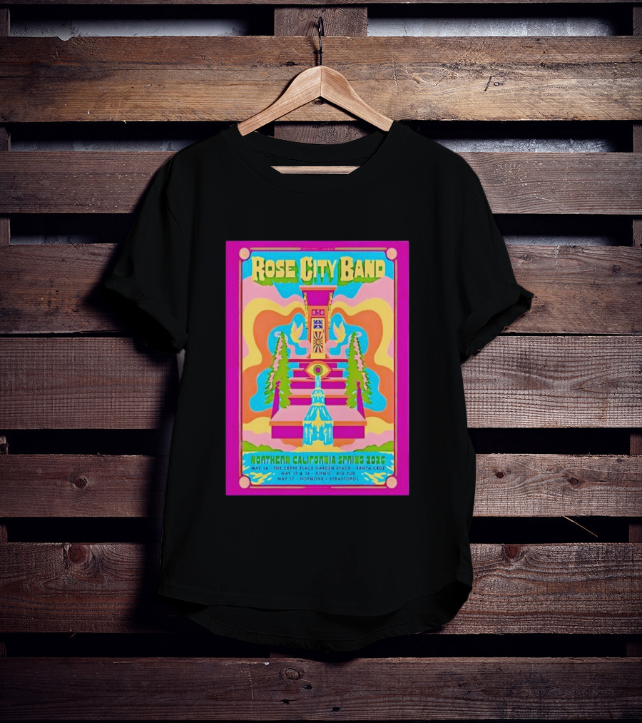 Rose City Band Northern California Spring 2026 Santa Cruz Hopmonk May 14 16 17 Forest Stream Psychedelic T-Shirt