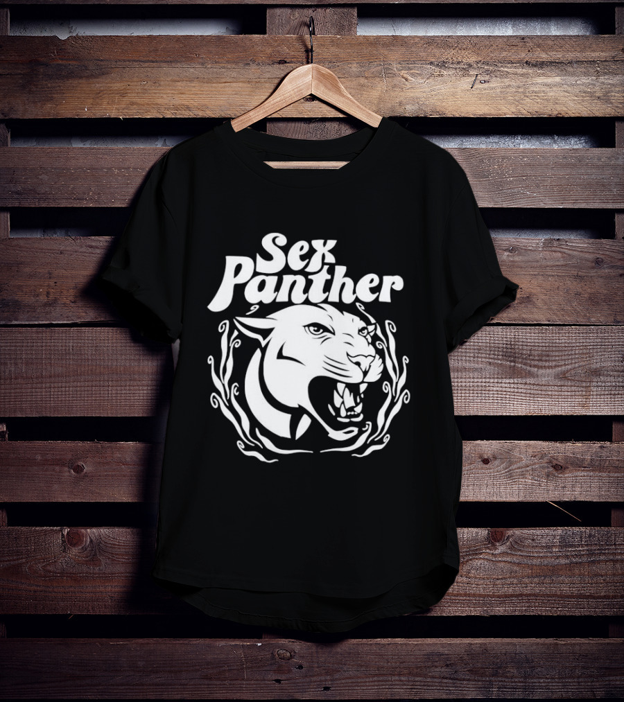 Sex Panther Anchorman Panther Head Motif T-Shirt