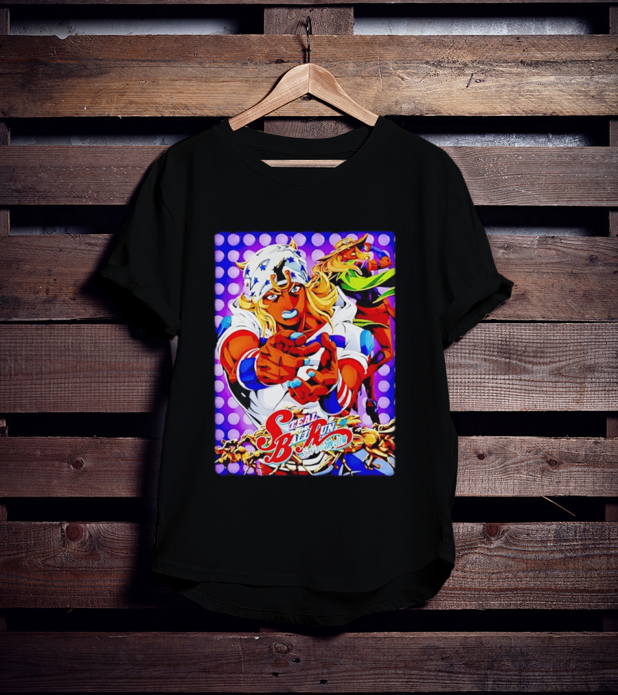 Steal Ball Run Anime JoJo's Bizarre Adventure Colorful Manga T-Shirt
