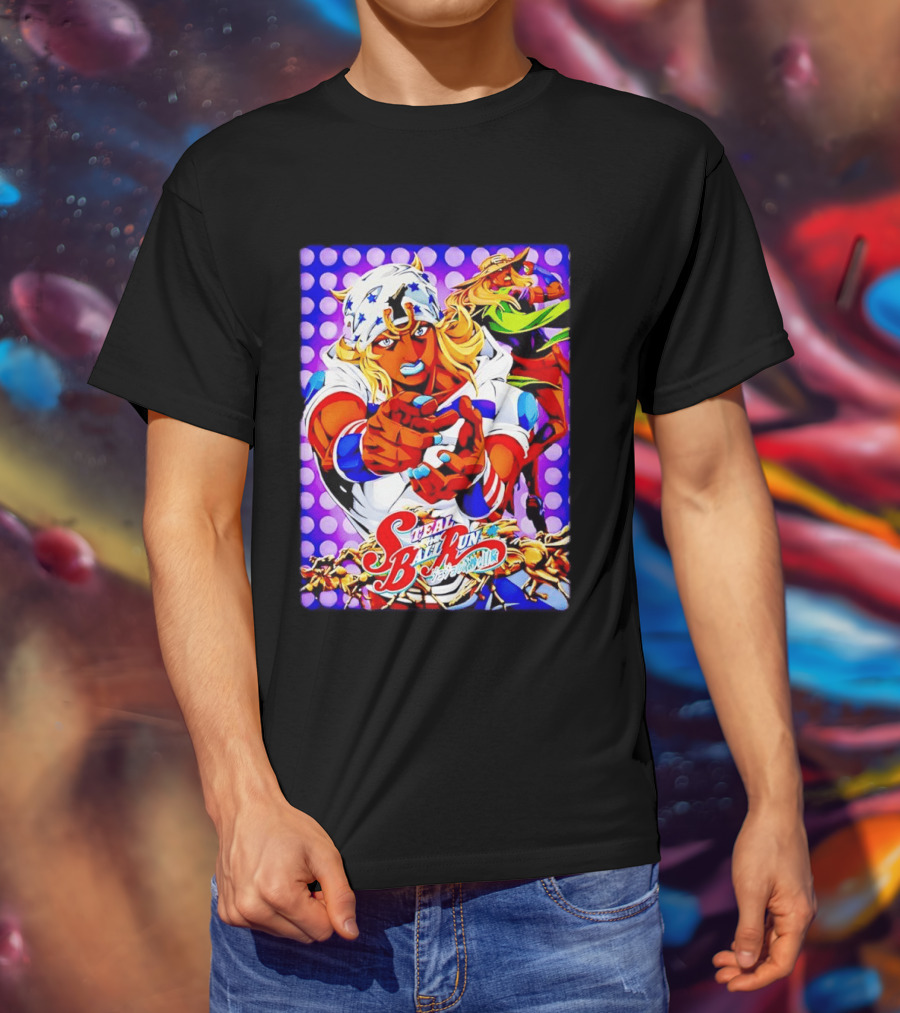 Steal Ball Run Anime JoJo's Bizarre Adventure Colorful Manga T-Shirt
