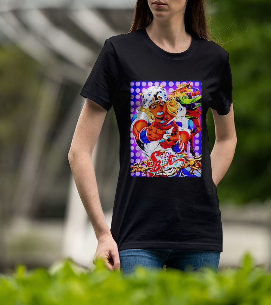 Steal Ball Run Anime JoJo's Bizarre Adventure Colorful Manga T-Shirt