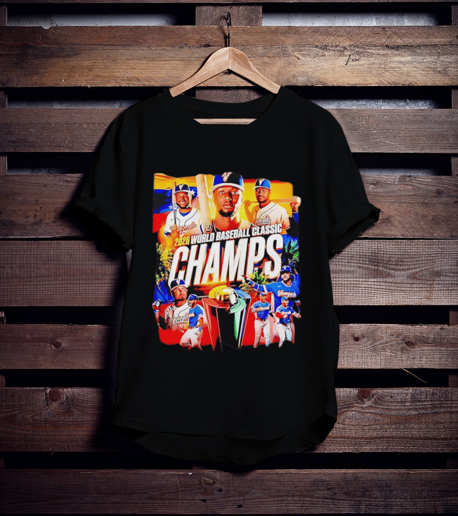 2026 Venezuela World Baseball Classic Champions Victory Celebration T-Shirt