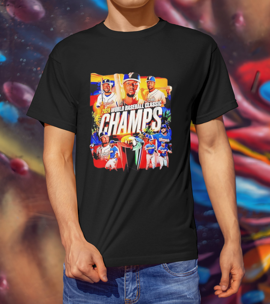 2026 Venezuela World Baseball Classic Champions Victory Celebration T-Shirt