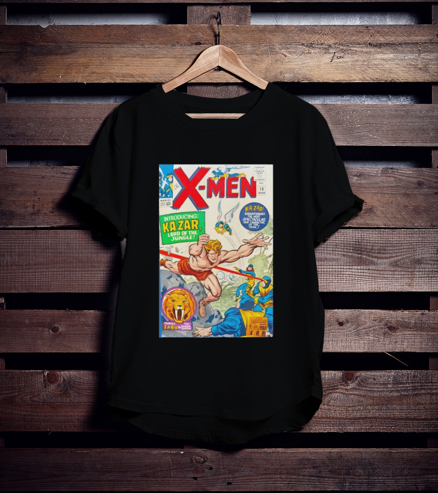 X Men 10 Introducing Ka Zar Lord Of The Jungle Marvel Comic Cover With Thrill To Zabu And Unquestionably The Most Spectacular New T-Shirt