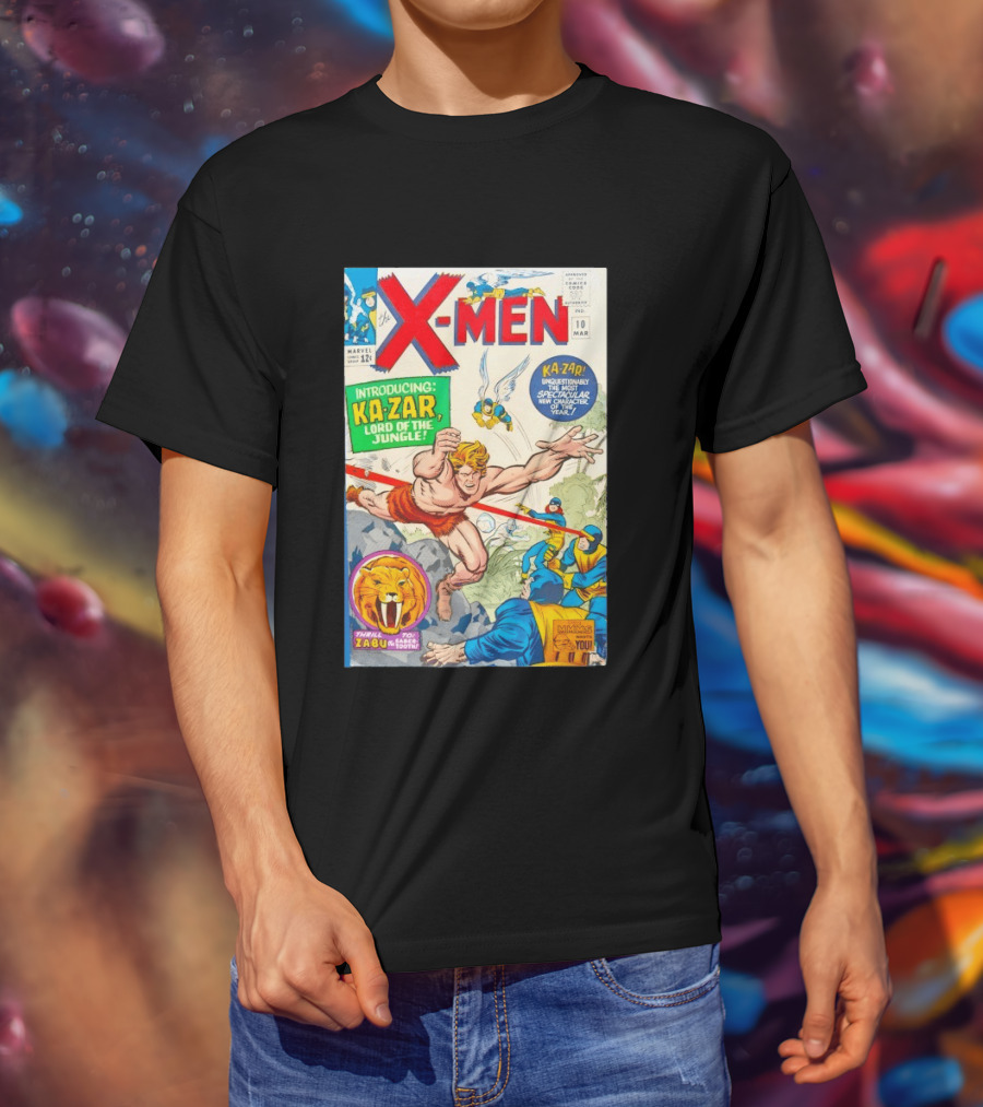 X Men 10 Introducing Ka Zar Lord Of The Jungle Marvel Comic Cover With Thrill To Zabu And Unquestionably The Most Spectacular New T-Shirt