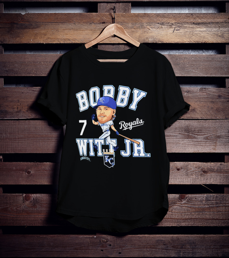 Bobby Witt Jr 7 Kansas City Royals KC Caricature T-Shirt
