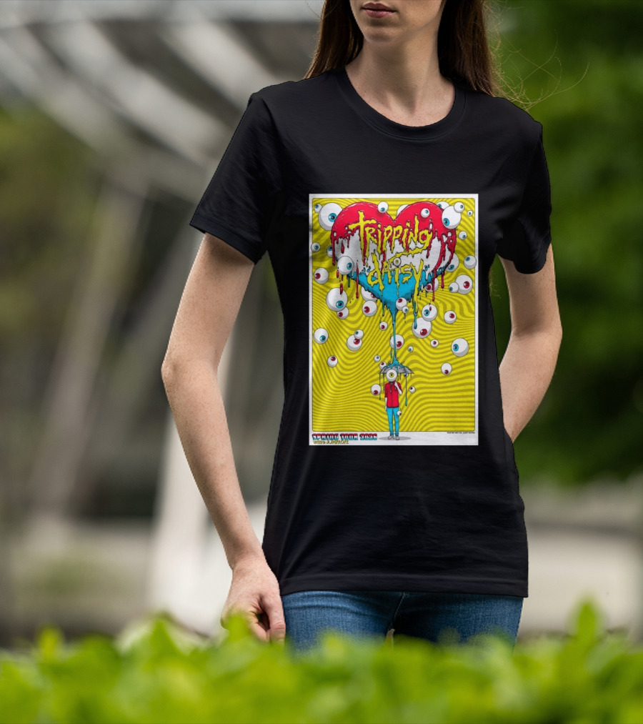 Tripping Daisy Spring Tour 2026 Psychedelic Heart And Eye Balloons By Cody Schibi T-Shirt