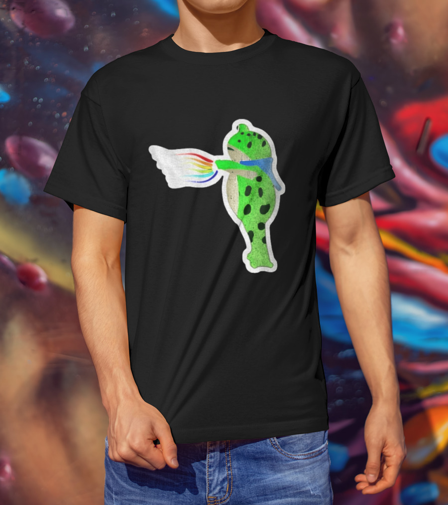 Portland Frog Holding Rainbow Flag LGBT Pride Anti Maga Protest T-Shirt