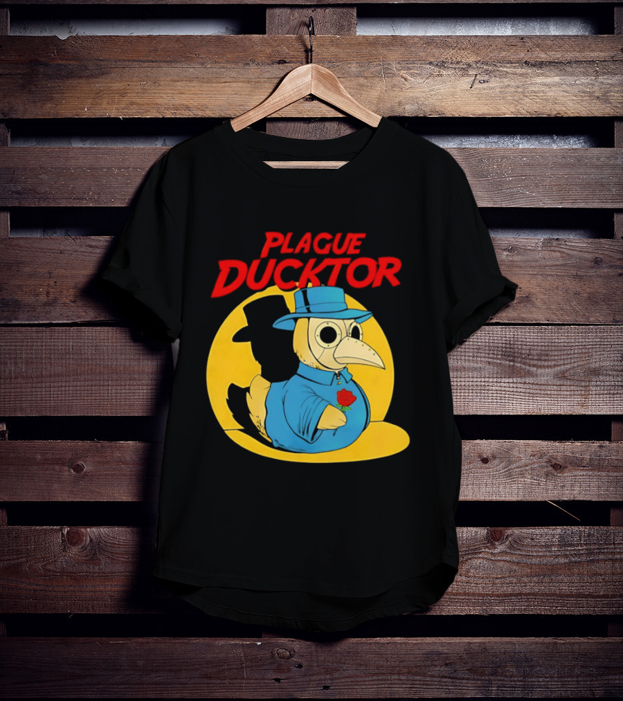 Plague Ducktor Holding Rose Doctor Costume Duck T-Shirt