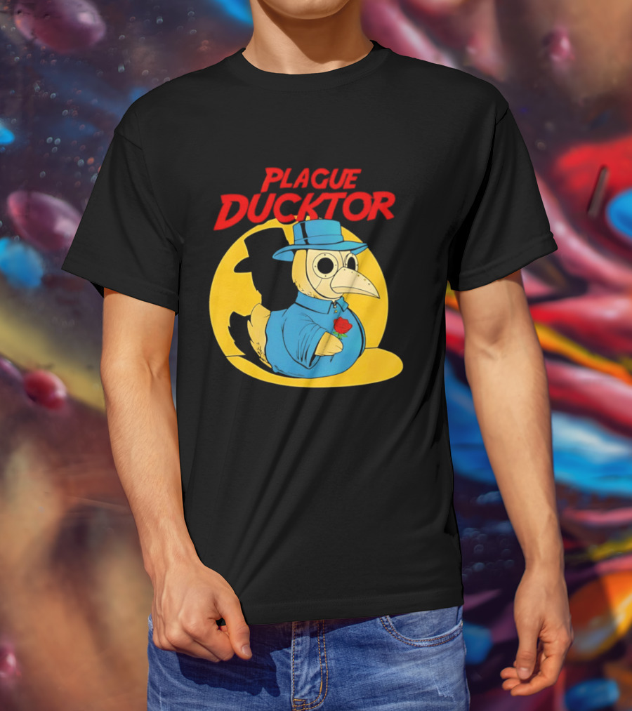 Plague Ducktor Holding Rose Doctor Costume Duck T-Shirt