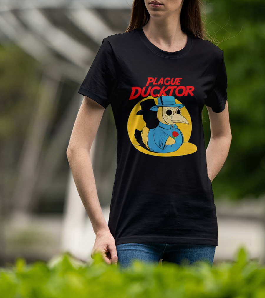 Plague Ducktor Holding Rose Doctor Costume Duck T-Shirt