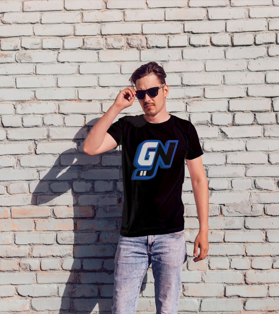 Game Notes GN Initials Blue Black T-Shirt