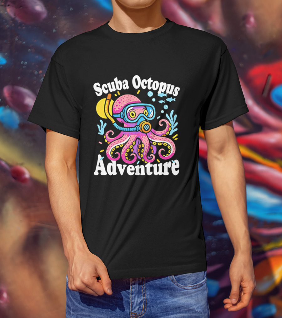 Scuba Octopus Adventure Snorkeling Deep Sea Journey T-Shirt