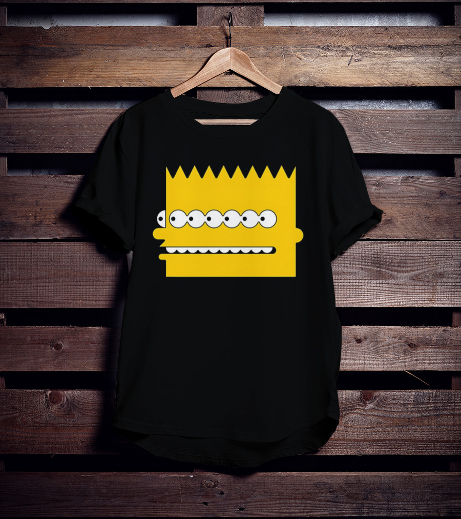 Simps Multi Mult Bart Yellow Silhouette Cartoon Eyes T-Shirt