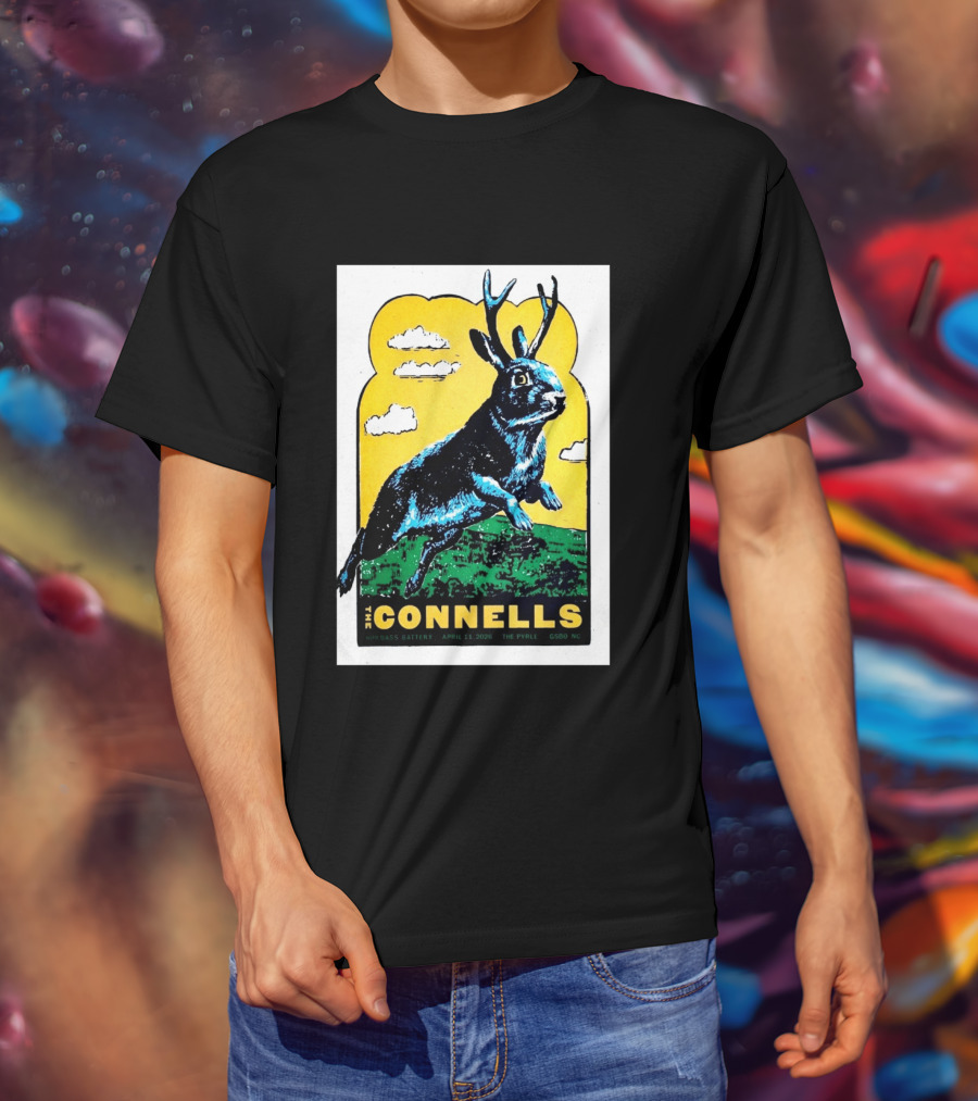 The Connells April 11 2026 The Pyrle Greensboro NC With Bass Battery Jackalope T-Shirt