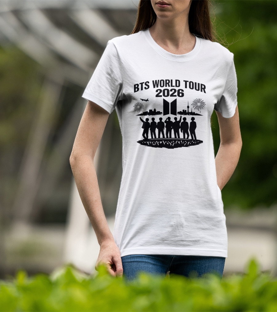 BTS World Tour 2026 Army Concert Skyline Fireworks T-Shirt