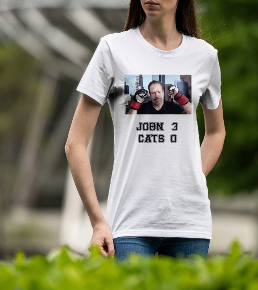 John Melendez Boxing Style Victory John 3 Cats 0 T-Shirt