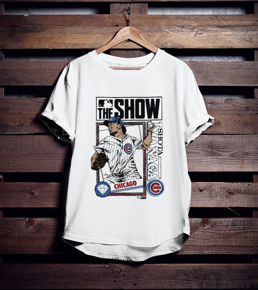 MLB The Show Shota Imanaga 18 Chicago Cubs Caricature T-Shirt