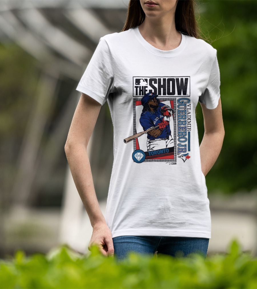 MLB The Show Vladimir Guerrero Jr 27 Toronto Blue Jays Caricature T-Shirt