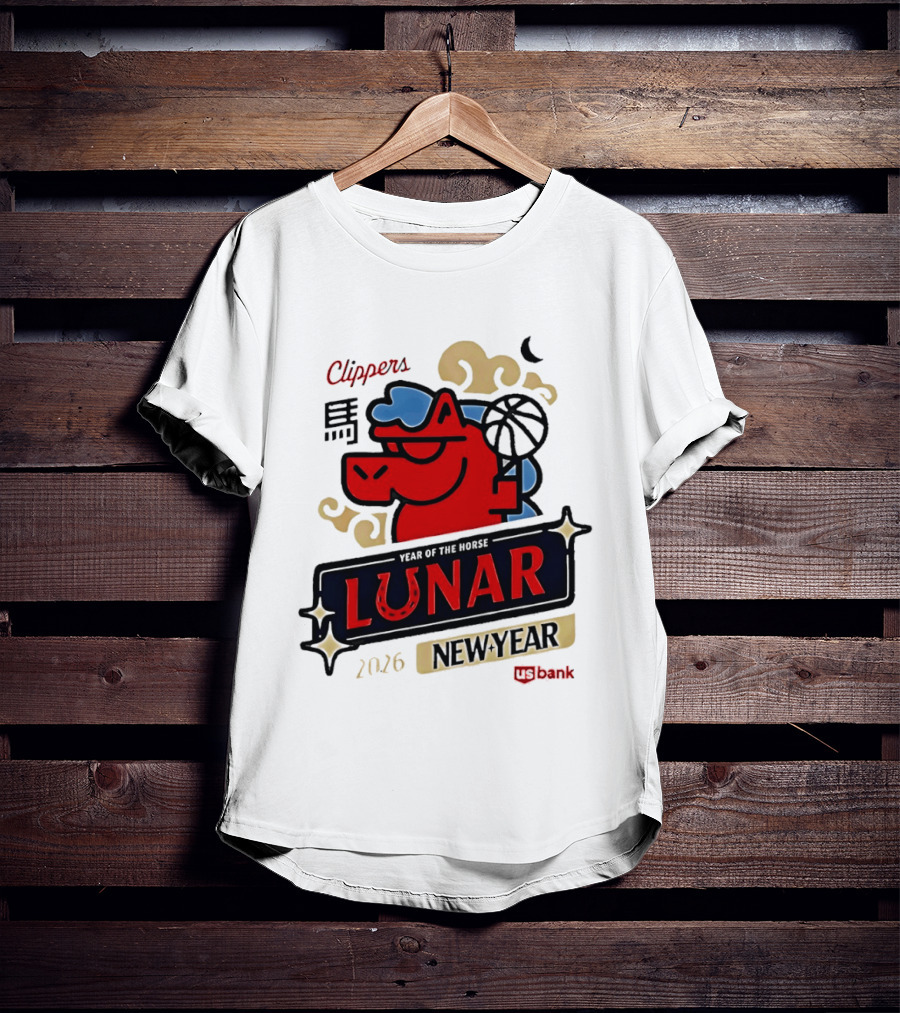 Clippers Lunar New Year 2026 Year Of The Horse NBA T-Shirt