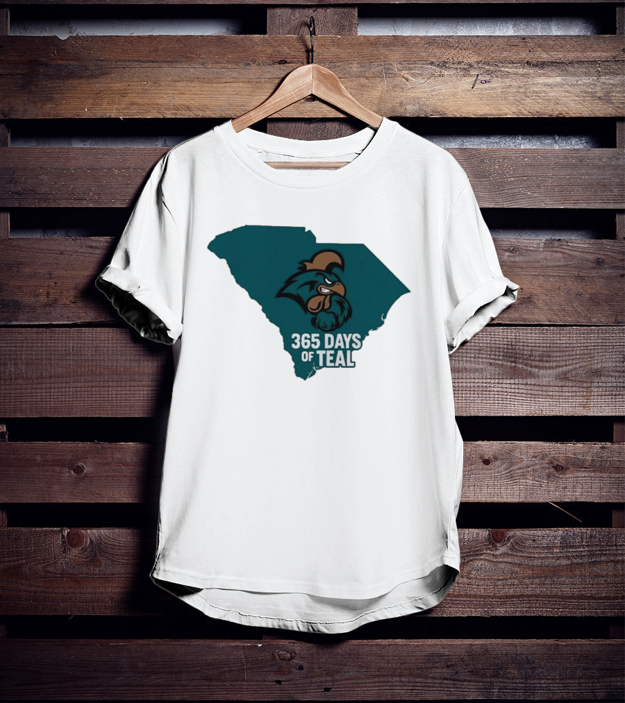 Coastal Carolina 365 Days Of Teal South Carolina Chanticleers T-Shirt